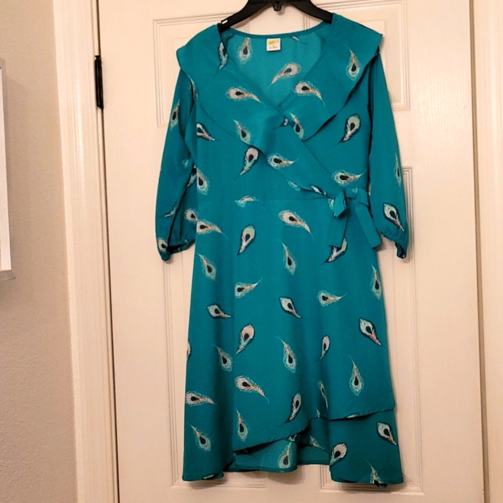 Girls faux wrap dress